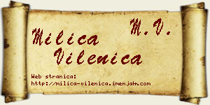 Milica Vilenica vizit kartica